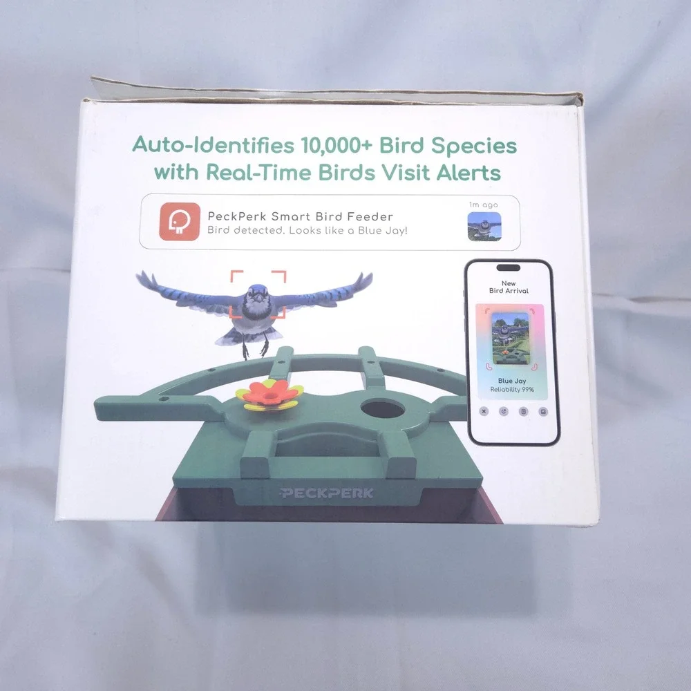 PeckPerk Smart Bird Feeder Solar Panel 2K UHD AI Identification